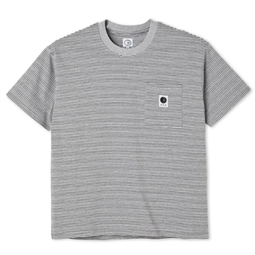 Polar Skate Co T-shirt Stripe Pocket Grey